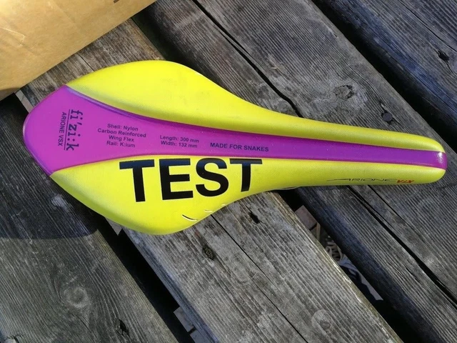 FIZIK ARIONE VSX yellow/purple Test saddle seat VGC road mtb fixie