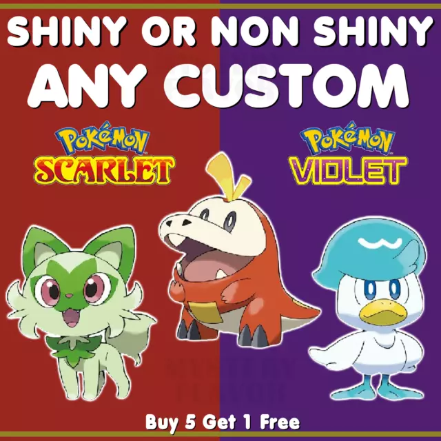 Pokemon Scarlet and Violet 🌟 BUY 2 GET 2 FREE SHINY/NON SHINY POKEMON 6IV