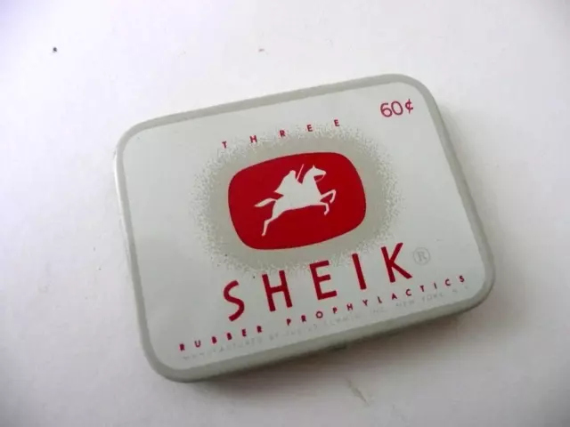 Vintage LATEX SHEIK Condom Tin – Mid-Century - EXCELLENT!