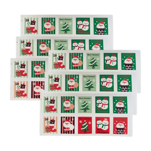18 Sheets Santa Label Paper Holiday Party Favor Candy Bag Decals Child Cartoon