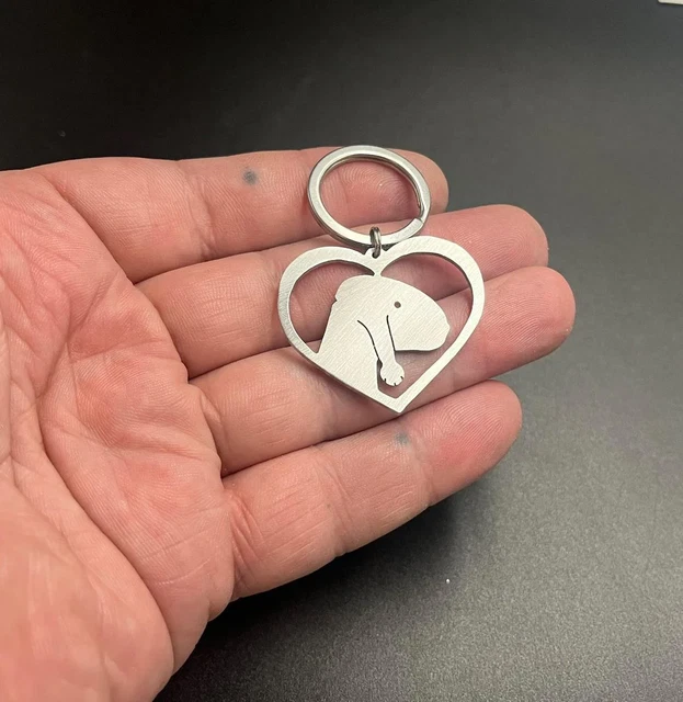 Bedlington terrier keyring