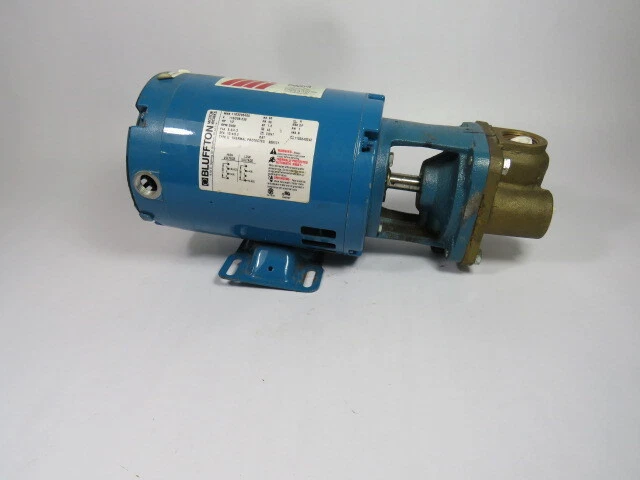 Burks 5CT7M Pump C/W Bluffton 0.5HP 3450RPM 115/208-230V 56 DP 1Ph  USED
