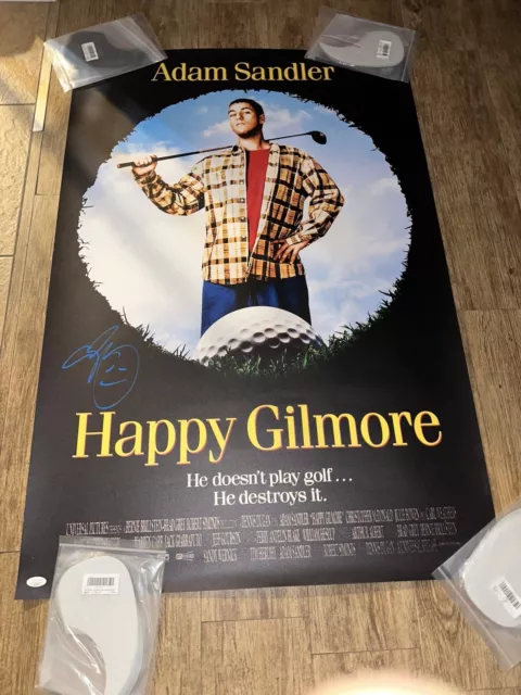 Adam Sandler Signed Happy Gilmore  Full Size 27X40 Movie Poster Jsa