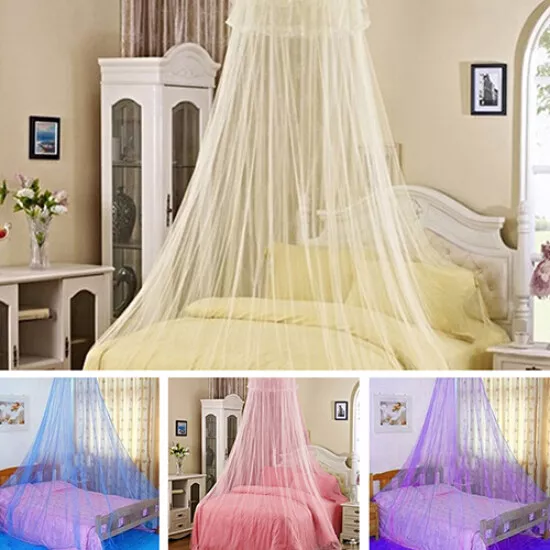 Elegant Lace Insect Bed Canopy Netting Curtain Round Dome Mosquito Net