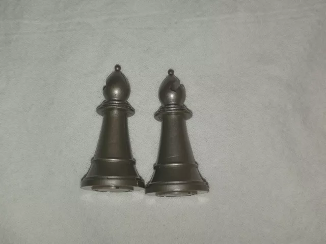 2 White Bishops Replacement Parts/Pieces for Radio Shack Chess Champion 2150L