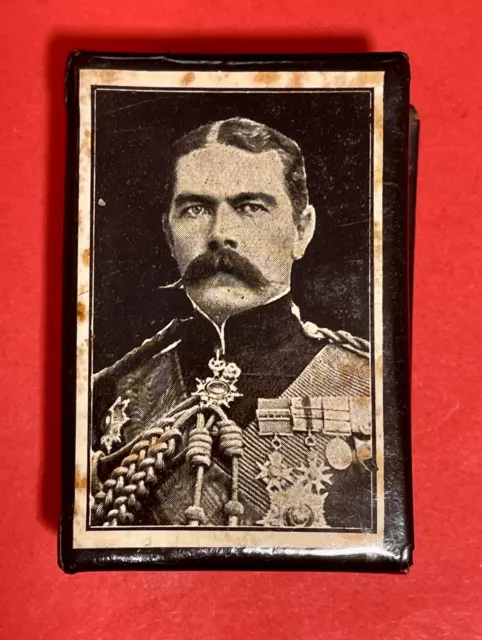 RARE STYLE WW1 Celluloid Matchbox Match Box Cover Mourning Lord Kitchener
