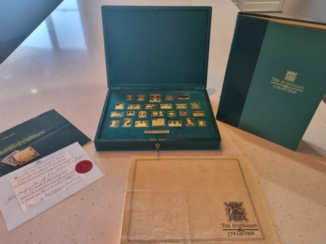 Australian Gold Plated Sterling Silver Stamp Collection – 1988 Bicentenary