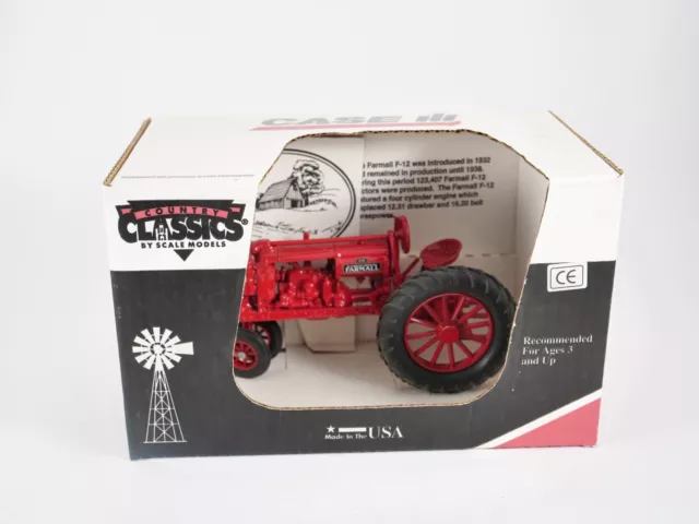 Farmall F-12 Shelf Case Country Classics By Scale Models 1/16