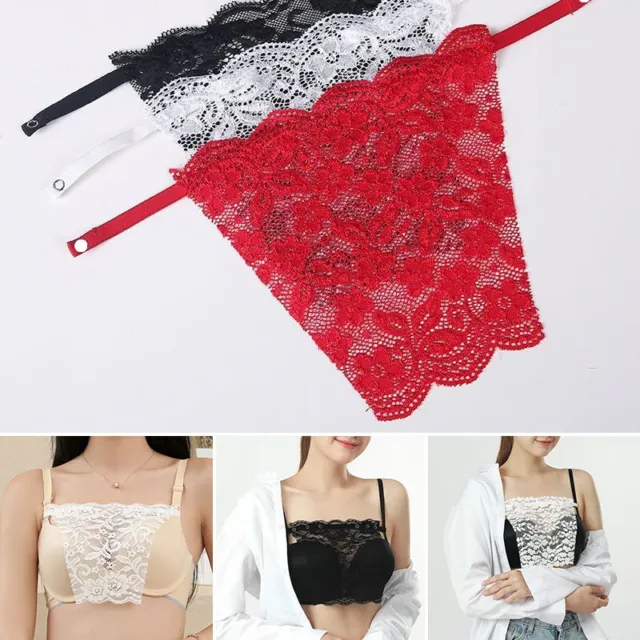 Women Modesty Panel  Lace Bras Insert  Instant Camisole Cleavage Cover Up Acc