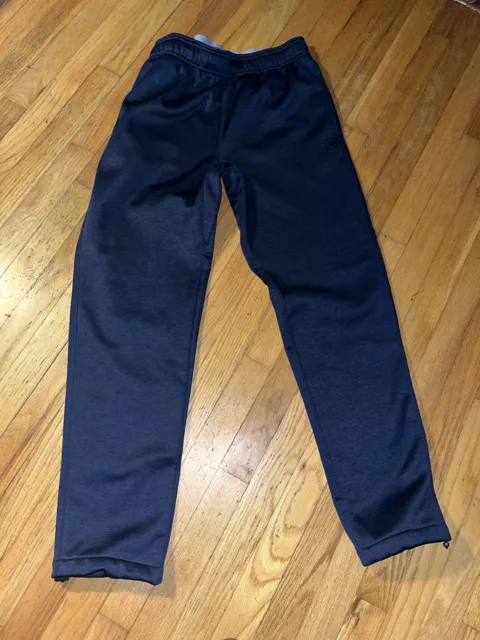 MEN AND1 NAVY Elastic Waist Pull On The Athletic Pants Fleece Lined ...