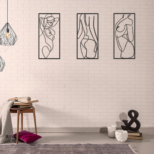 WOMAN BODY LINE Drawing Wall Art Minimalist Line Art Female