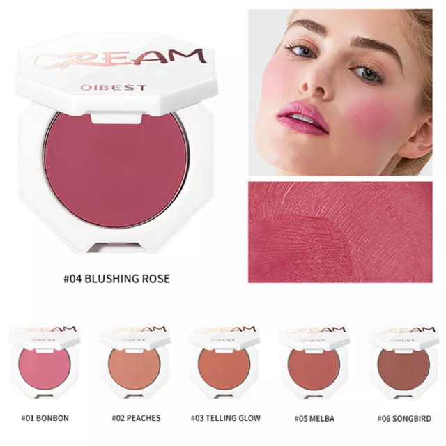 Qibest Blush Peach Cream Maquillage Blush Palette Cheek Contour Cosmetics ₣ 3