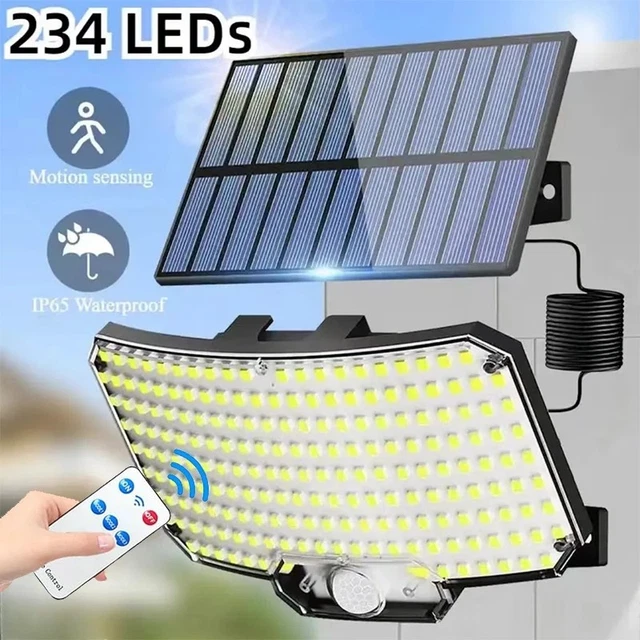 Lepro Solar Security Lights Outdoor Motion Sensor, 2 in 1 Separated and Integrated Remote Control IP65 Waterproof Solar Lights with 3 Light Modes, 3