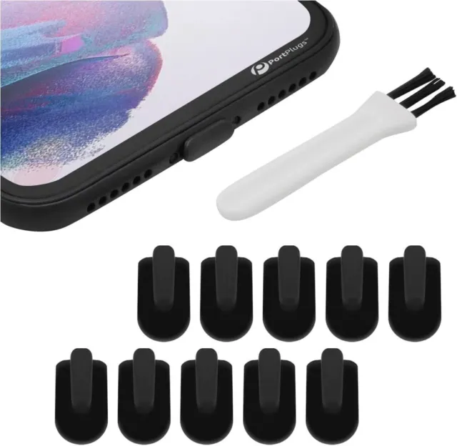iPhone Charging Port Cover Lightning Plug Set 10 Pack Anti Dust Silicone Cap NEW