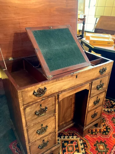 Rare George III mahogany Metamorphic Kneehole Desk C.1760