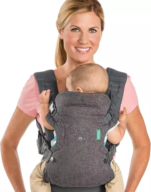 Infantino Flip Advanced 4-In-1 Grey Carrier - Ergonomic, Convertible, Face-In an