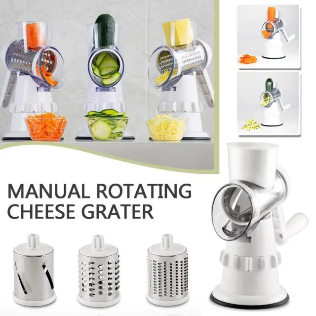 Manual Rotary Cheese Grater For Vegetable Cutter Potato Slicer Kitche. K8U6