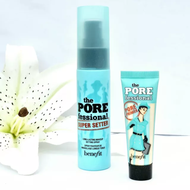 Benefit The POREfessional Super Setter Spray 30ml + PORE PRIMER 7.5ml Unboxed