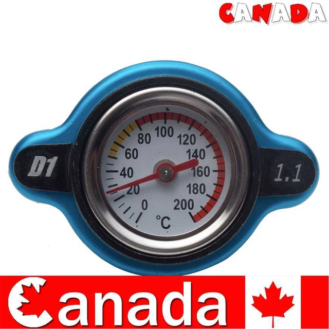 Big Head Temperature Gauge with Thermo Radiator Cap Tank Cover (1.1Bar)