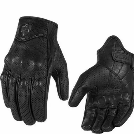 Gants De Moto En Cuir Gants De Moto D'hiver Restez Au Chaleur Noir Taille M-XL Q