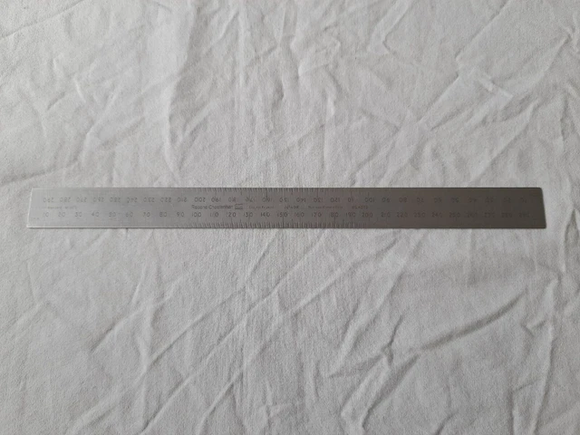 Vintage Rabone Chesterman 300mm Engineers Steel Rule No. 49R - Metric - In V.G.C