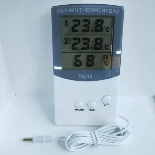 Hygrometer Weather Station Humidity Temperature Large Display Meter Indoor Use
