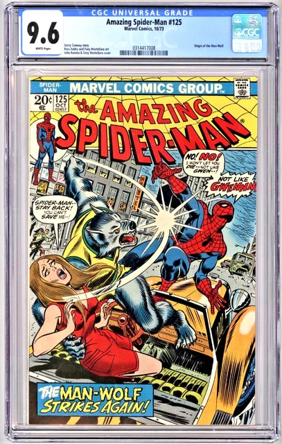1973 Marvel Comics 🕷 The Amazing Spider-Man #125 🕷 CGC 9.6 WP Origin Man-Wolf