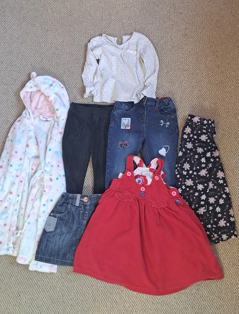 Girls Winter Bundle 2-3 Years Dressing Gown Jeans Skirt Dress