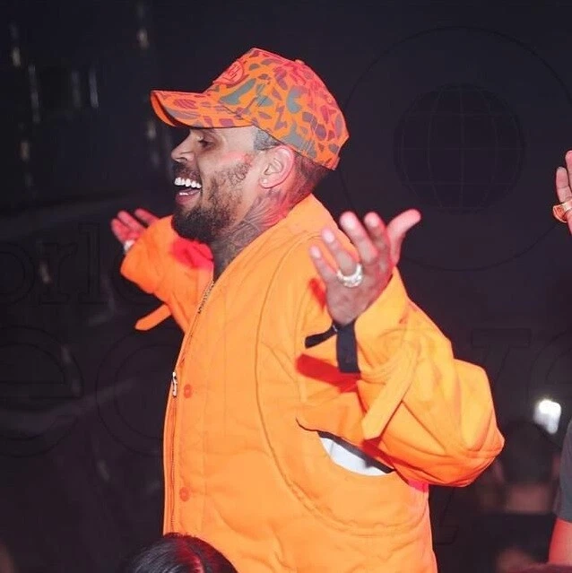 RARE VON DUTCH Chris Brown Orange Army Camo OG Classic  display picture 1
