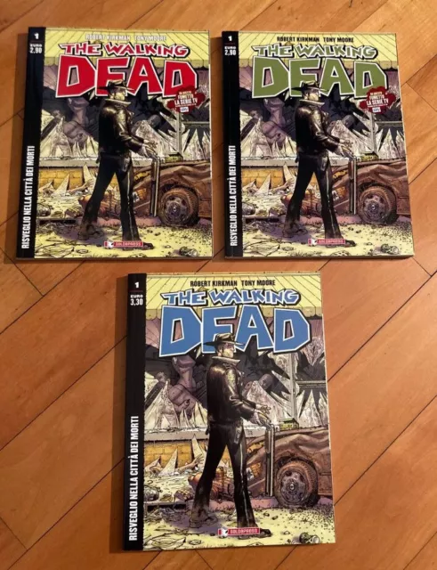 The Walking Dead N°1 Tre Albi Con Logo Rosso Verde Blu Da Edicola