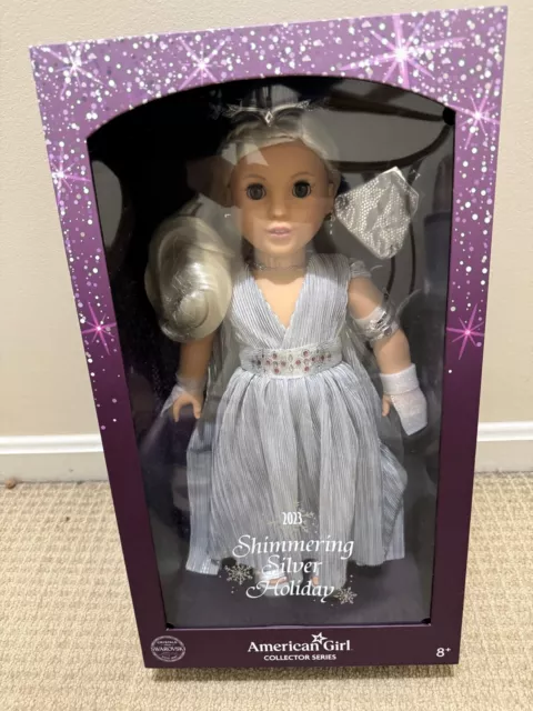 American Girl Doll Shimmering Silver Holiday Collector 2023 LE Swarovski SEALED