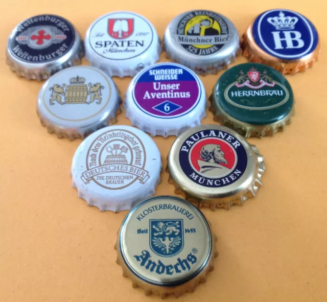 10x verschiedene Kronkorken aus Bayern, Bavaria - Crown/Bottle caps - No.1