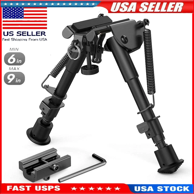 360° Rotatable 6-9 Inch Tactical Bipod for Hunting Picatinny Rail Mount Adapter 360° Rotatable 6-9 Inch Tactical Bipod for Hunting Picatinny Rail Mount Adapter