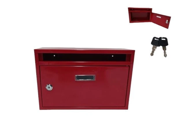 Cassetta Postale Esterna In Metallo Bianco Con Serratura - 27x18,5x6,5 Cm, Finestra Trasparente - Foto 5