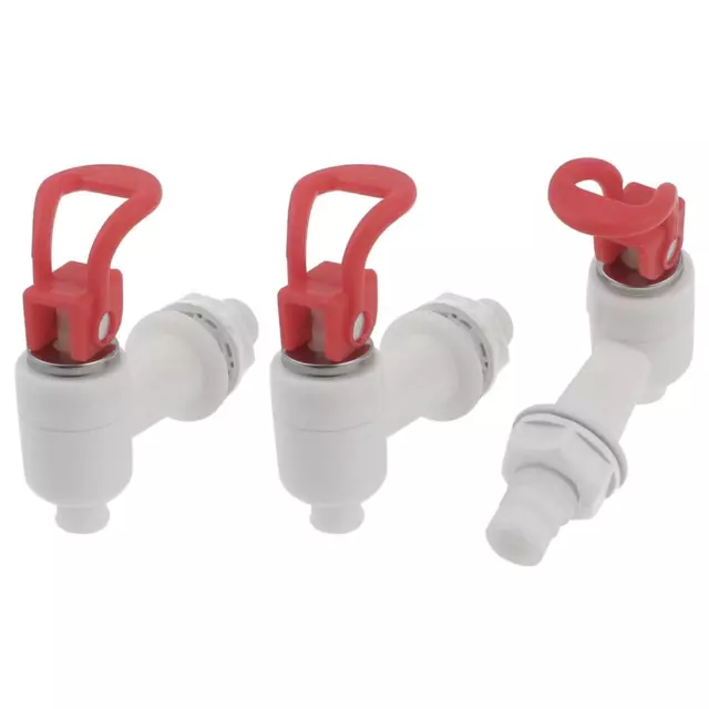 3 Pc 17mm Con Rosca Grifo Plástico Dispensador De Agua Rojo Blanco