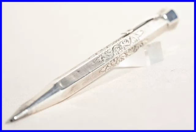 Florales Design 900 er Silber - DREH BLEISTIFT, um 1920 mit extra 1,18 mm Minen 2