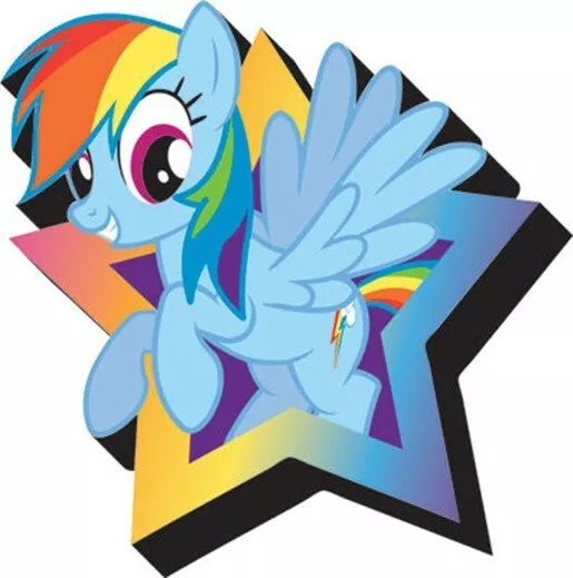 My Little Pony Rainbow Dash Animated Image 3-D Die-Cut Magnet, NEW UNUSED