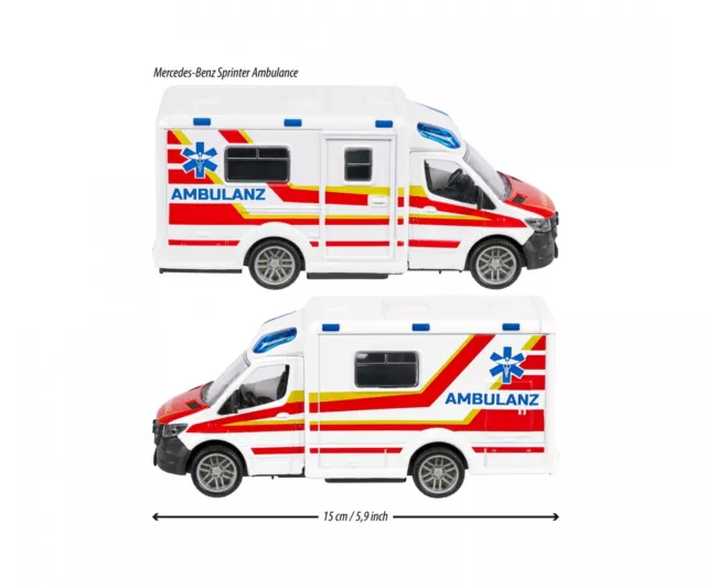 Majorette Mercedes-Benz Sprinter Ambulance NEU 3