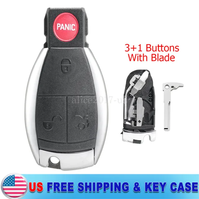 Keyless Remote Key Fob Shell Case 4 Button For Mercedes Benz E C R CL GL SLK