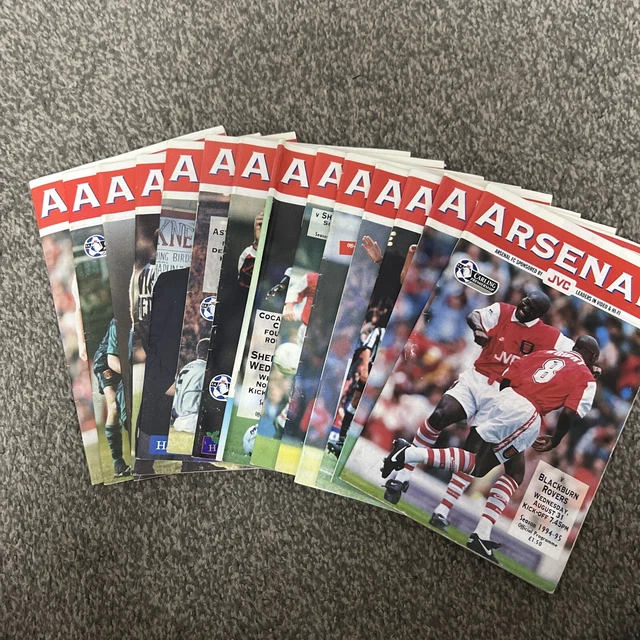 ARSENAL FOOTBALL CLUB Programmes 1994 1995 Season £6.00 PicClick UK