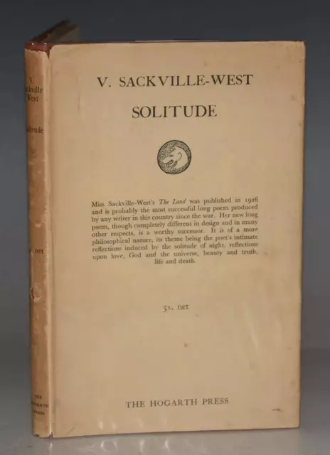 V Sackville-West Solitude A Poem Long Poem of a Philosophical Nature 1938 1st DW