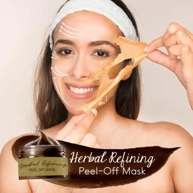 Herbal Refining Peel-Off Mask Cleansing Blackhead Removers Mask 80g - Q9Z8