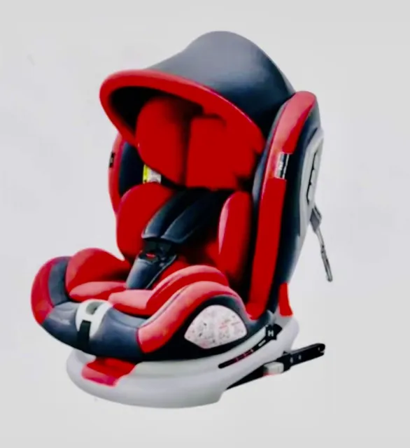 Baby Car Seat 360 Degree 1 Click Rotational Car Seat For All Ages 0-12,RED