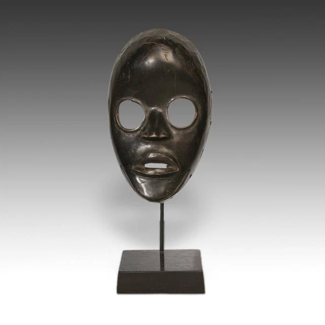 African Carved Wood Passport Mask Dan People Liberia West Africa 20Th C.