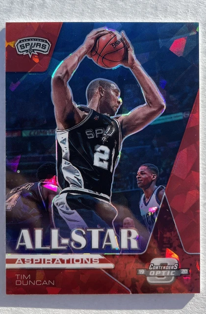 Tim Duncan 2019 Panini Contenders Optic All-Star Aspirations Red Cracked Ice #1