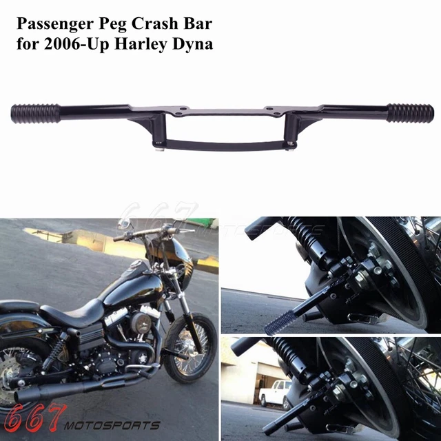 Rear Highway Crash Bar Peg For Harley Dyna Street Bob FXDB FXDL FXDF FXDC 06-17