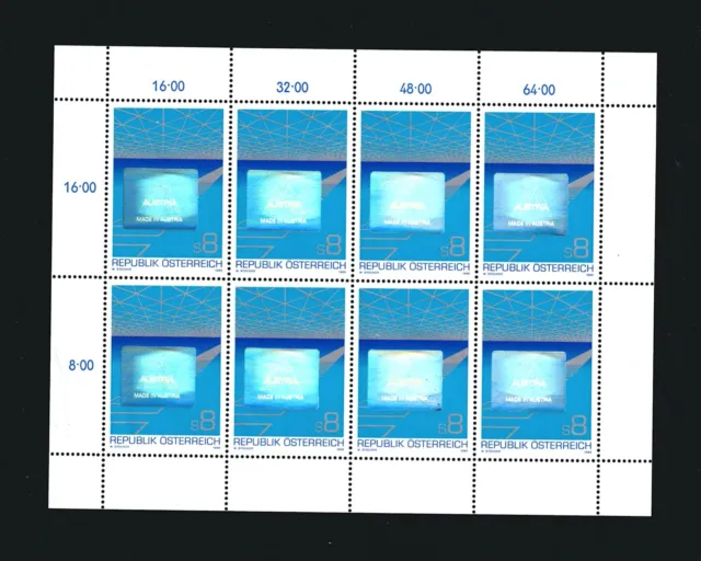 Österreich Austria 1988 Mi.1936 Hologramm Würfel Cube Export MNH **