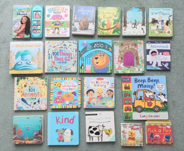 Big Bundle Baby Toddler 20 Board Books*lift the flap*Sounds*Touch&feel*mix&match