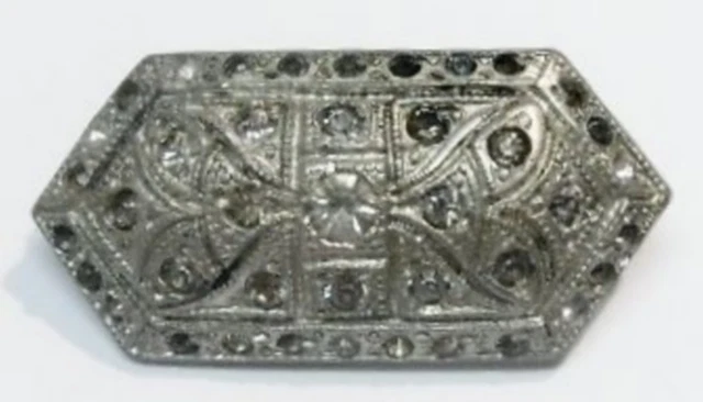 Broche Art Déco Barrette Minge Diamants