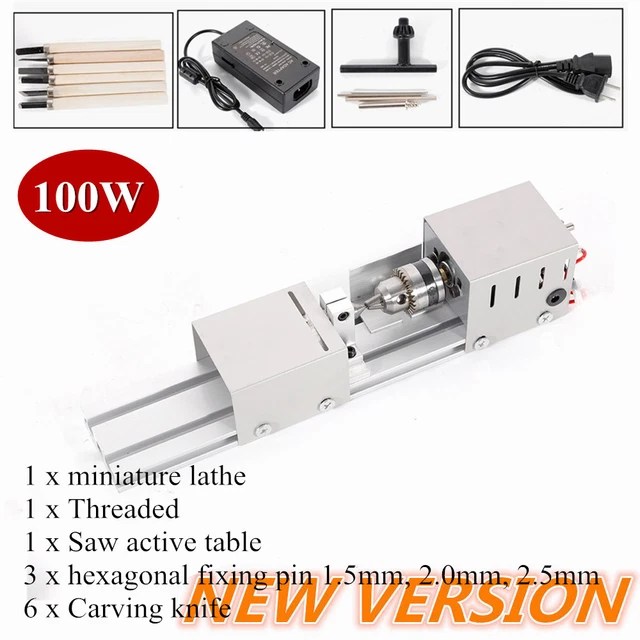 Mini Lathe Woodworking Equipment DIY Beads Polisher Machine Rotary Polish Tool
